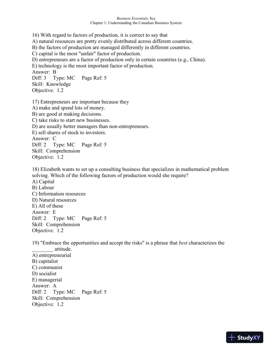 Test Bank For Business Essentials, Eighth Canadian Edition 8th Edition, page 7