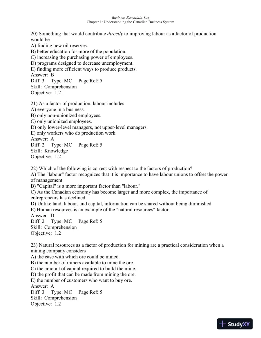 Test Bank For Business Essentials, Eighth Canadian Edition 8th Edition, page 8