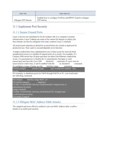 Secure Your Network Master Switch Security Configu - Page 2 preview image