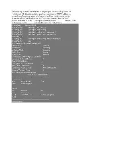 Secure Your Network Master Switch Security Configu - Page 6 preview image