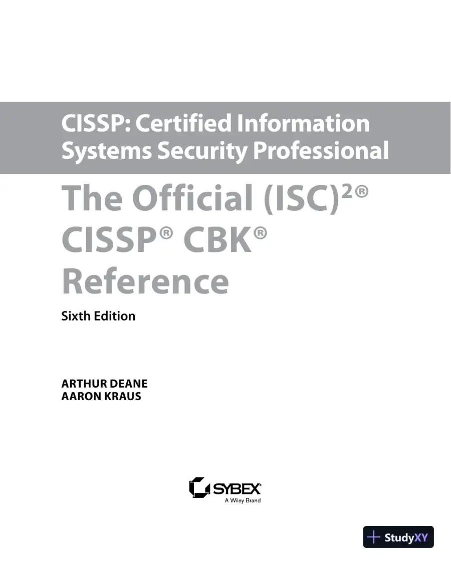 The Official ISC2 CISSP CBK Reference (2021), page 4