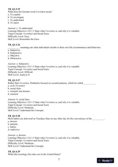 Test Bank For Sociology: Down-To-Earth Approach, 14th Edition - Page 10 preview image