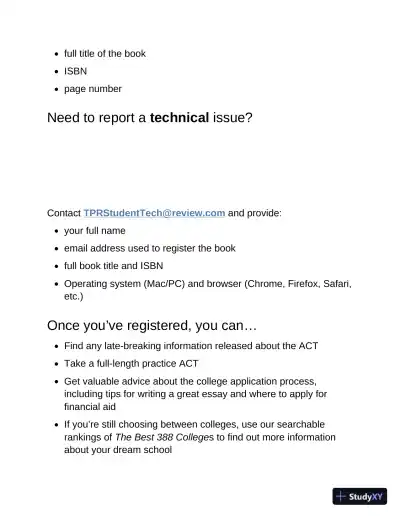 Princeton Review ACT English Prep: 4 Practice Tests + Review (2022) - Page 11 preview image