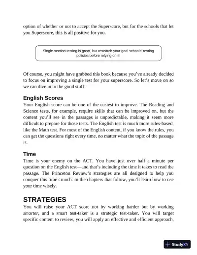 Princeton Review ACT English Prep: 4 Practice Tests + Review (2022) - Page 21 preview image