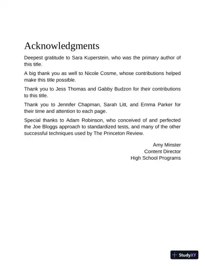 Princeton Review ACT English Prep: 4 Practice Tests + Review (2022) - Page 6 preview image