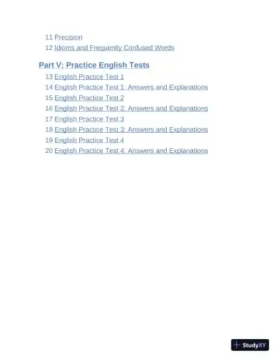 Princeton Review ACT English Prep: 4 Practice Tests + Review (2022) - Page 8 preview image