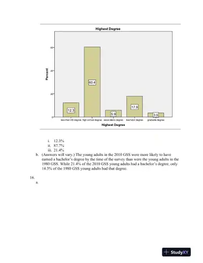 Solution Manual for Answering Questions With Statistics, 1st Edition - Page 12 preview image
