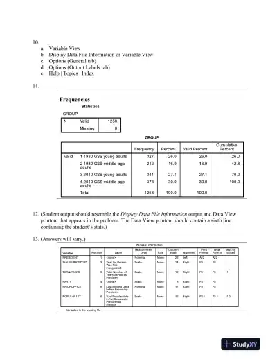 Solution Manual for Answering Questions With Statistics, 1st Edition - Page 5 preview image