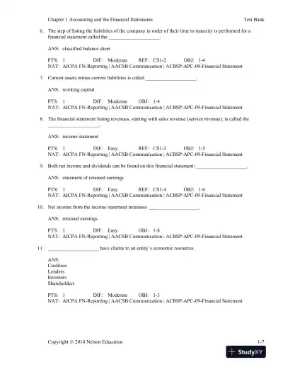 Cornerstones Of Financial Accounting, First Canadian Edition Test Bank - Page 10 preview image