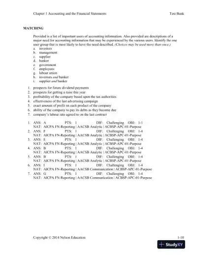 Cornerstones Of Financial Accounting, First Canadian Edition Test Bank - Page 13 preview image