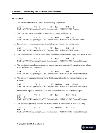 Cornerstones Of Financial Accounting, First Canadian Edition Test Bank - Page 4 preview image