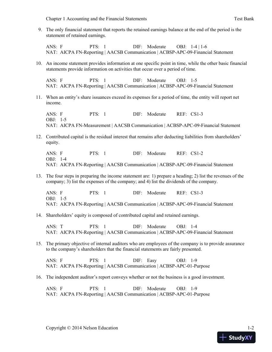 Cornerstones Of Financial Accounting, First Canadian Edition Test Bank, page 5