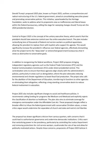 Summary Of Project 2025 - Page 1 preview image