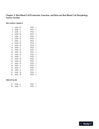 Hematology in Practice 2nd Edition Test Bank - Page 16 preview image