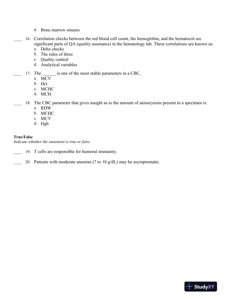 Hematology in Practice 2nd Edition Test Bank, page 9