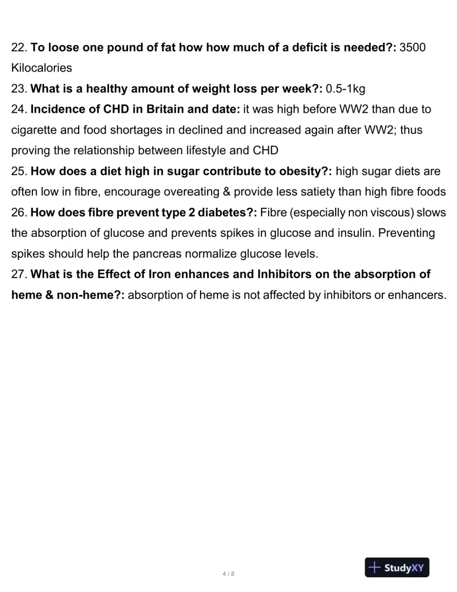 Athabasca University Nutrition 331 Nursing Diagnosis Final Exam With Answers (73 Solved Questions), page 5