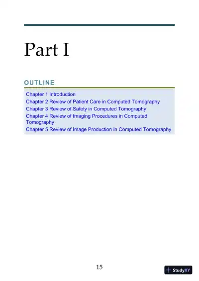 Mosbys Exam Review for Computed Tomography 3rd Edition (2019) - Page 16 preview image