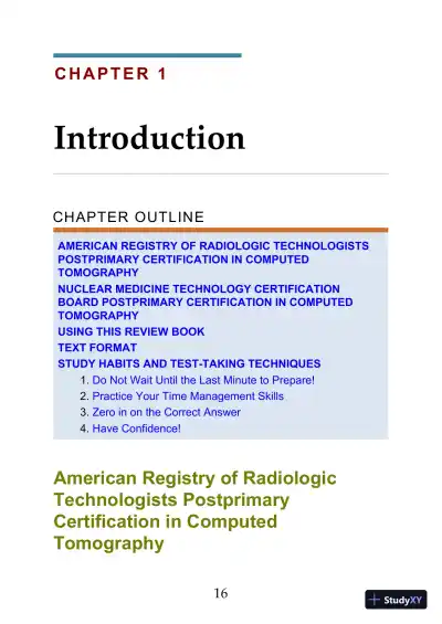 Mosbys Exam Review for Computed Tomography 3rd Edition (2019) - Page 17 preview image