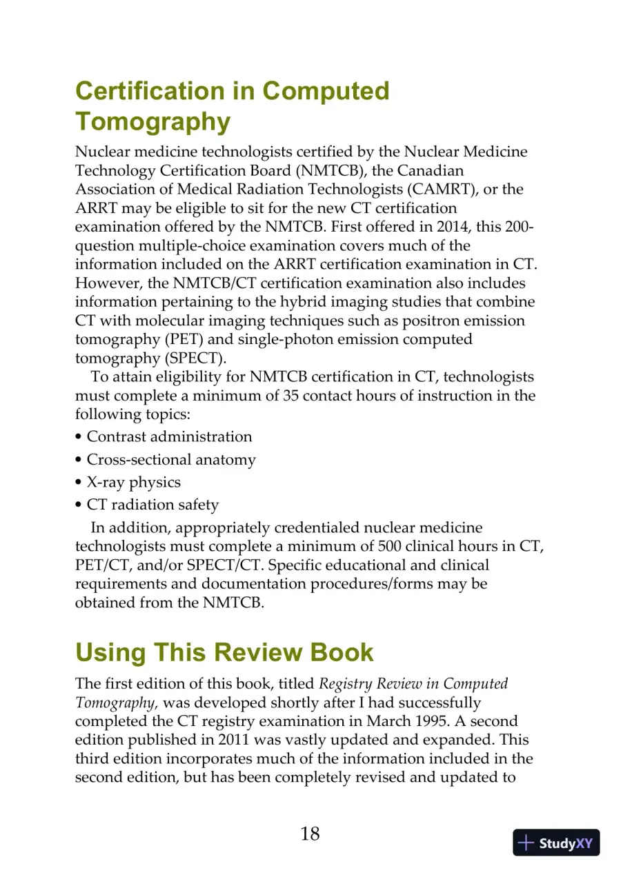Mosbys Exam Review for Computed Tomography 3rd Edition (2019), page 19