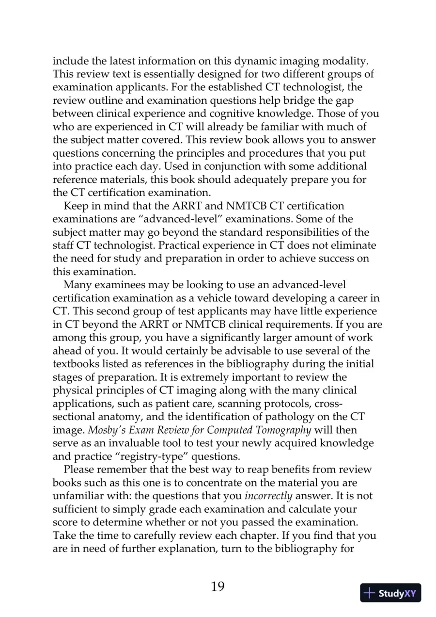 Mosbys Exam Review for Computed Tomography 3rd Edition (2019), page 20