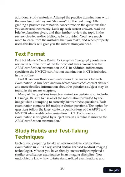 Mosbys Exam Review for Computed Tomography 3rd Edition (2019) - Page 21 preview image