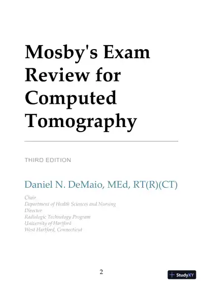 Mosbys Exam Review for Computed Tomography 3rd Edition (2019) - Page 3 preview image