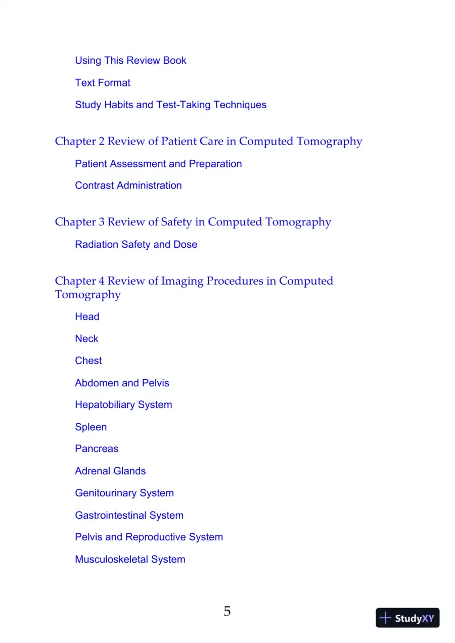 Mosbys Exam Review for Computed Tomography 3rd Edition (2019), page 6