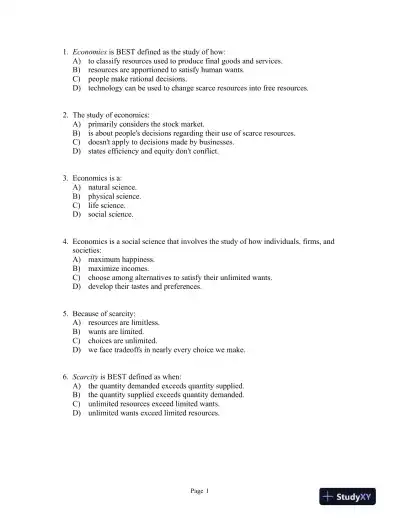 CoreMicroeconomics Third Edition Test Bank - Page 1 preview image