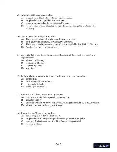 CoreMicroeconomics Third Edition Test Bank - Page 10 preview image