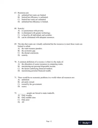 CoreMicroeconomics Third Edition Test Bank - Page 13 preview image
