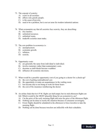 CoreMicroeconomics Third Edition Test Bank - Page 14 preview image
