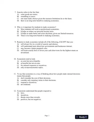 CoreMicroeconomics Third Edition Test Bank - Page 3 preview image