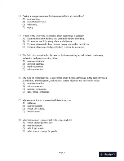 CoreMicroeconomics Third Edition Test Bank - Page 4 preview image