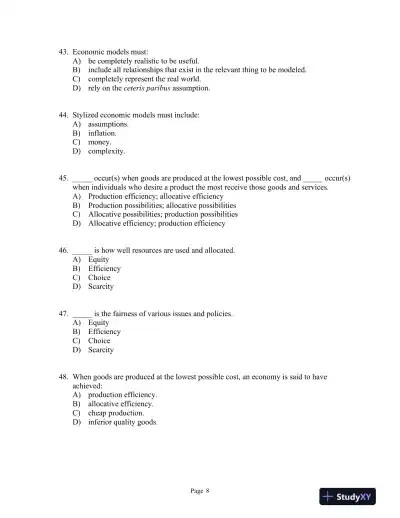 CoreMicroeconomics Third Edition Test Bank - Page 9 preview image