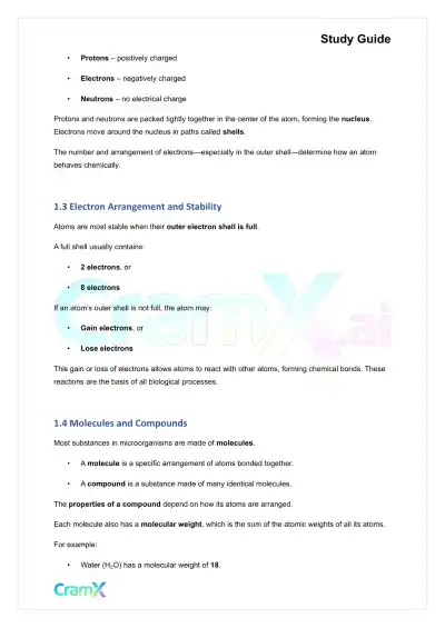 Microbiology - The Chemical Basis of Microbiology - Page 2 preview image