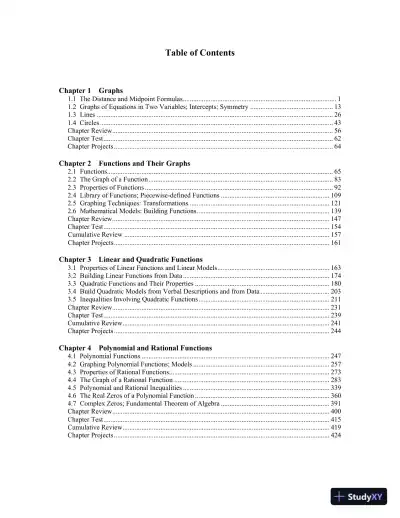 Solution Manual for Precalculus, 11th Edition - Page 3 preview image