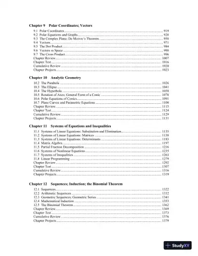 Solution Manual for Precalculus, 11th Edition - Page 5 preview image
