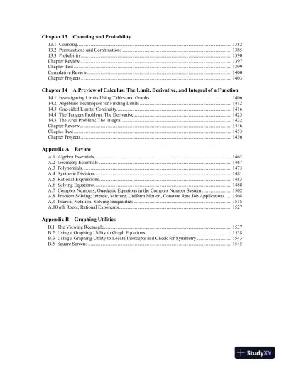 Solution Manual for Precalculus, 11th Edition - Page 6 preview image