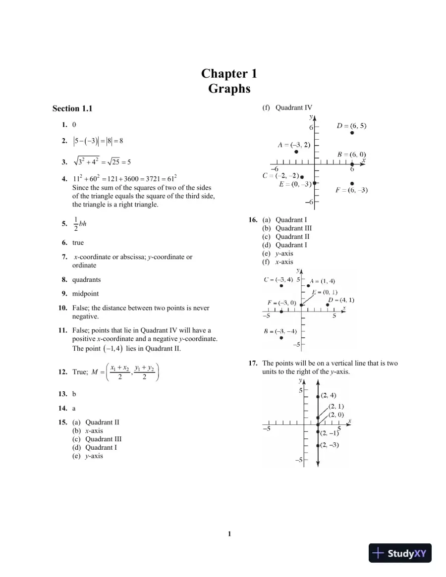 Solution Manual for Precalculus, 11th Edition, page 7