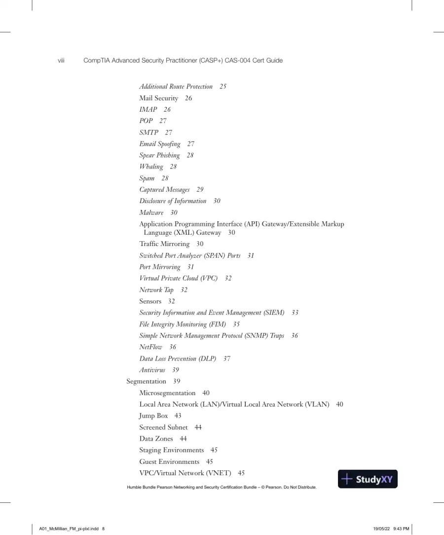 CompTIA Advanced Security Practitioner (CASP+) CAS-004 Cert Guide (2022), page 11