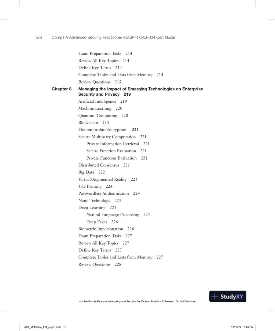 CompTIA Advanced Security Practitioner (CASP+) CAS-004 Cert Guide (2022), page 21