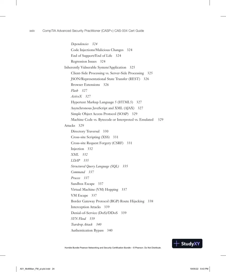 CompTIA Advanced Security Practitioner (CASP+) CAS-004 Cert Guide (2022), page 27