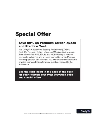 CompTIA Advanced Security Practitioner (CASP+) CAS-004 Cert Guide (2022) - Page 3 preview image