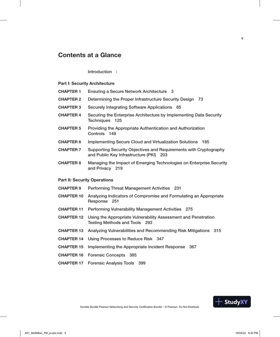 CompTIA Advanced Security Practitioner (CASP+) CAS-004 Cert Guide (2022), page 8