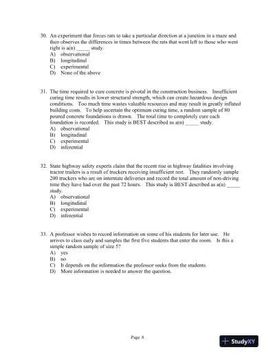 Introductory Statistics: A Problem Solving Approach Second Edition Test Bank - Page 12 preview image