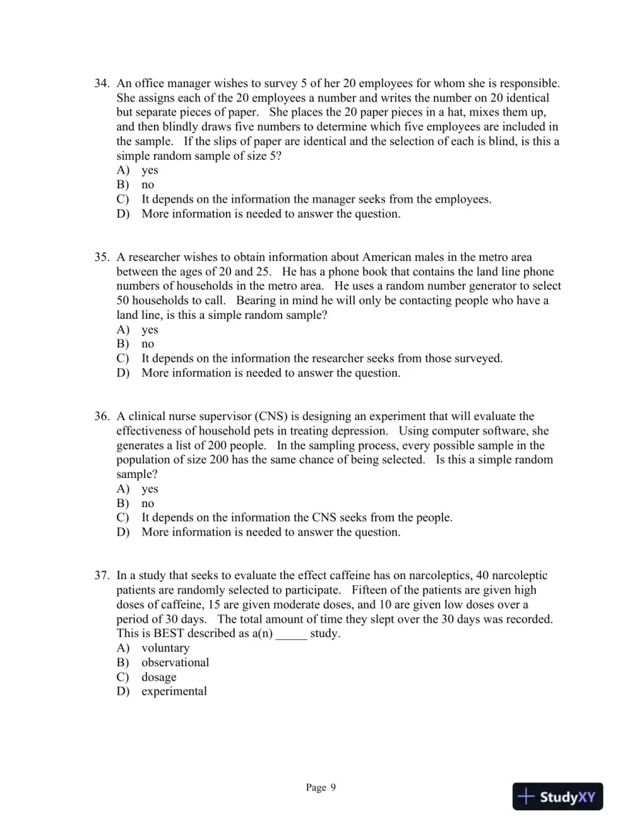 Introductory Statistics: A Problem Solving Approach Second Edition Test Bank, page 13