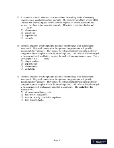Introductory Statistics: A Problem Solving Approach Second Edition Test Bank - Page 7 preview image