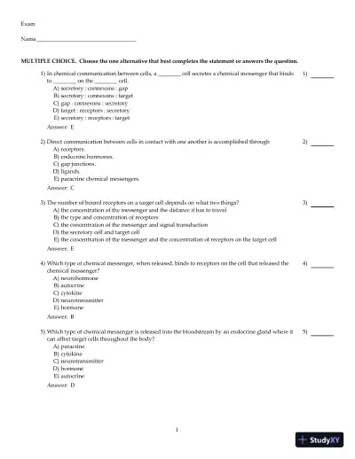 Test Bank For Principles of Human Physiology, 6th Edition - Page 1 preview image