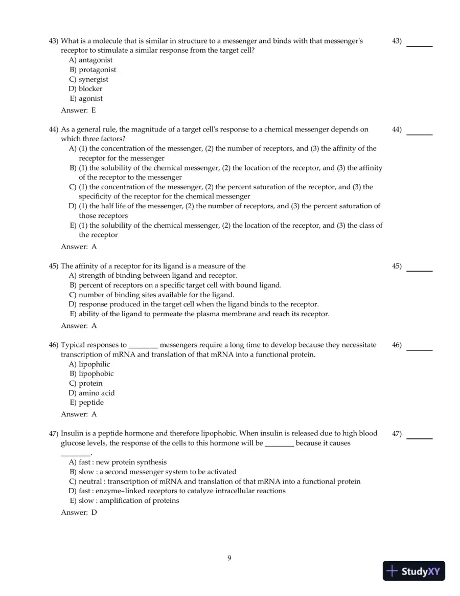 Test Bank For Principles of Human Physiology, 6th Edition, page 10