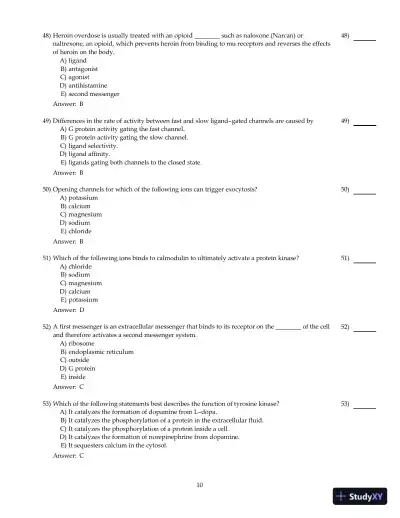 Test Bank For Principles of Human Physiology, 6th Edition - Page 11 preview image